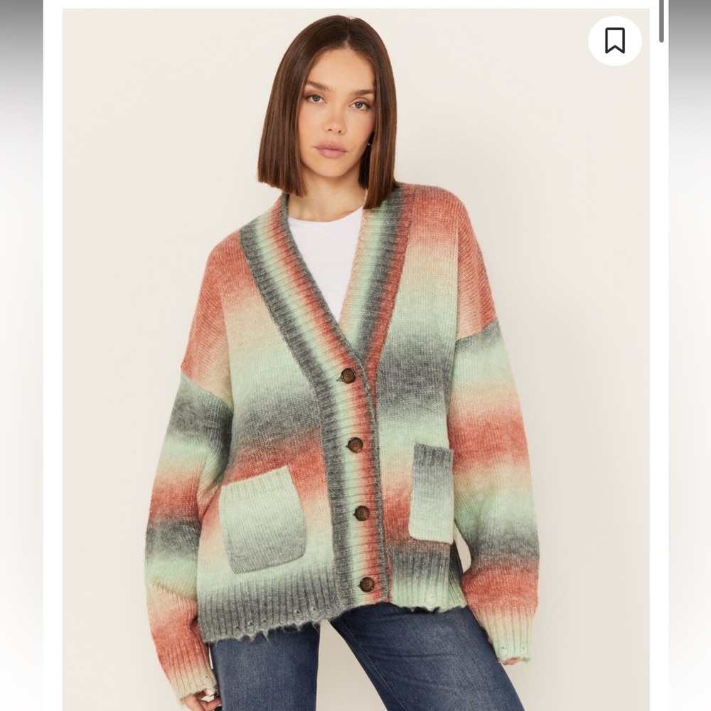 WRANGLER RETRO WOMEN'S STRIPED LONG SLEEVE CARDIGAN S
